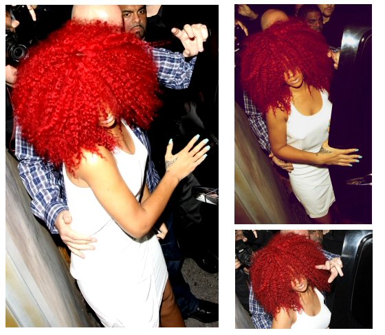 rihanna red hair curly hair. Rihanna Red Hair, is the talk